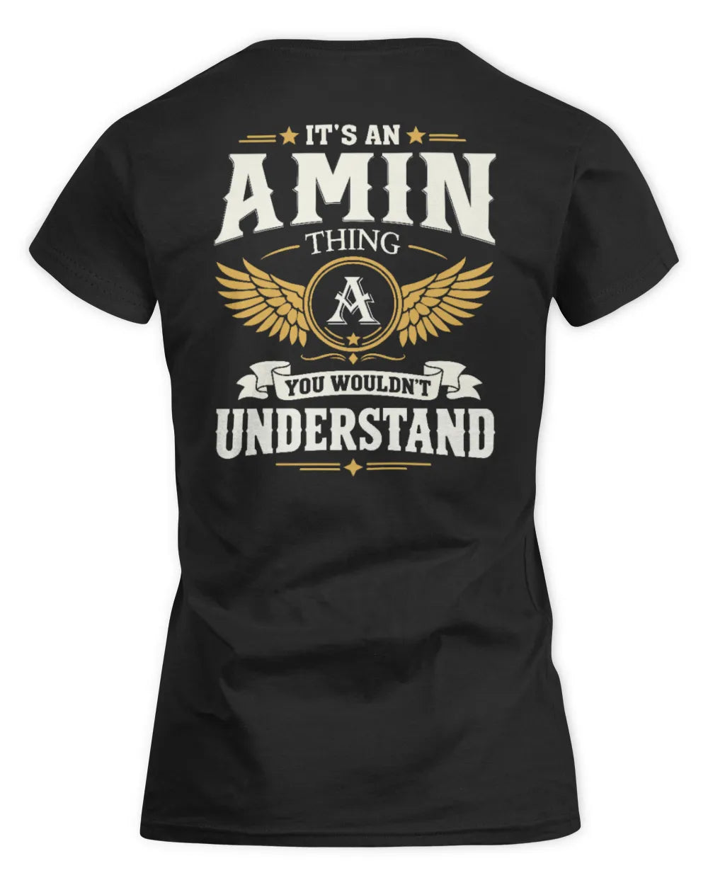 AMIN KT06-M008 It’s a [NAME] Thing – You Wouldn’t Understand | Personalized Vintage T-Shirt - Women's Standard T-Shirt - Black