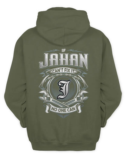 JAHAN AP81-K4-626 - Personalized Ahmed Quote Apparel “If Ahmed Can't Fix It, No One Can” - Unisex Hoodie - Military Green