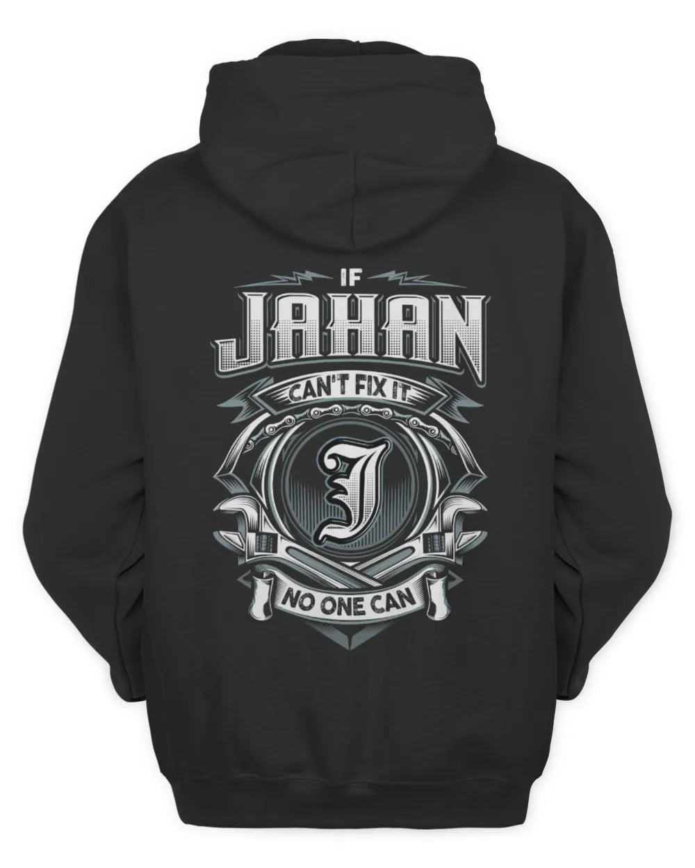 JAHAN AP81-K4-626 - Personalized Ahmed Quote Apparel “If Ahmed Can't Fix It, No One Can” - Unisex Hoodie - Black