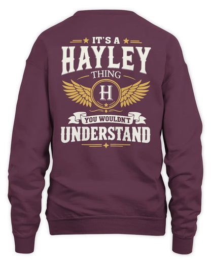 HAYLEY KT06-M008 It’s a [NAME] Thing – You Wouldn’t Understand | Personalized Vintage T-Shirt - Unisex Sweatshirt - Maroon