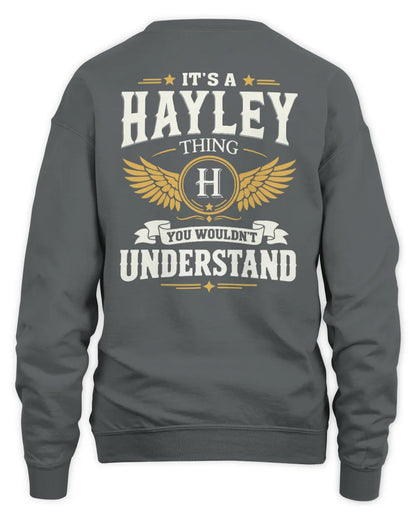 HAYLEY KT06-M008 It’s a [NAME] Thing – You Wouldn’t Understand | Personalized Vintage T-Shirt - Unisex Sweatshirt - Charcoal