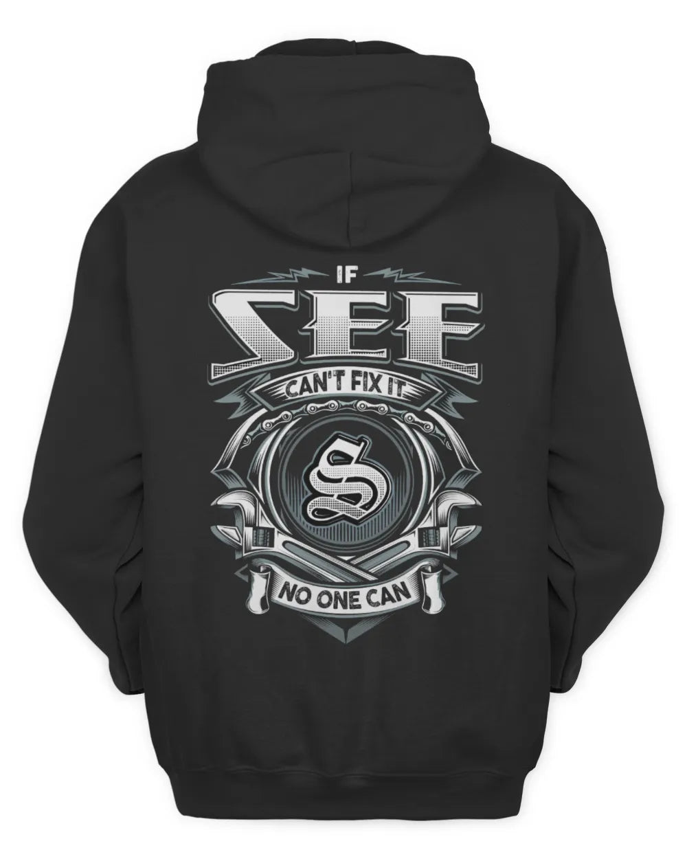 SEE AP81-K4-626 - Personalized Ahmed Quote Apparel “If Ahmed Can't Fix It, No One Can” - Unisex Hoodie - Black