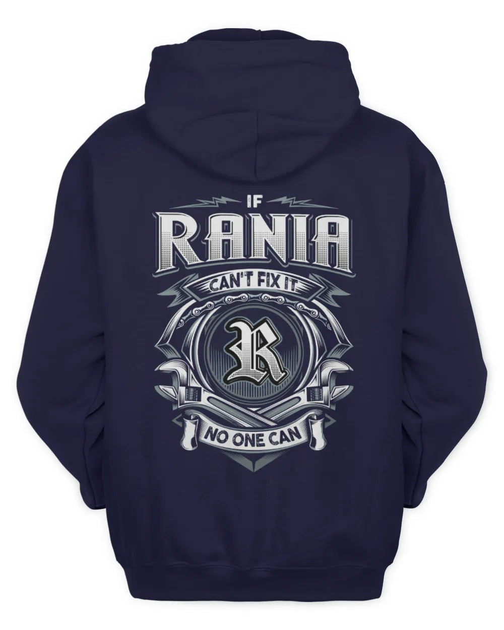 RANIA AP81-K4-626 - Personalized Ahmed Quote Apparel “If Ahmed Can't Fix It, No One Can” - Unisex Hoodie - Navy