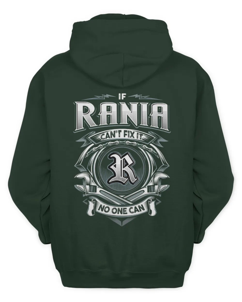 RANIA AP81-K4-626 - Personalized Ahmed Quote Apparel “If Ahmed Can't Fix It, No One Can” - Unisex Hoodie - Forest Green