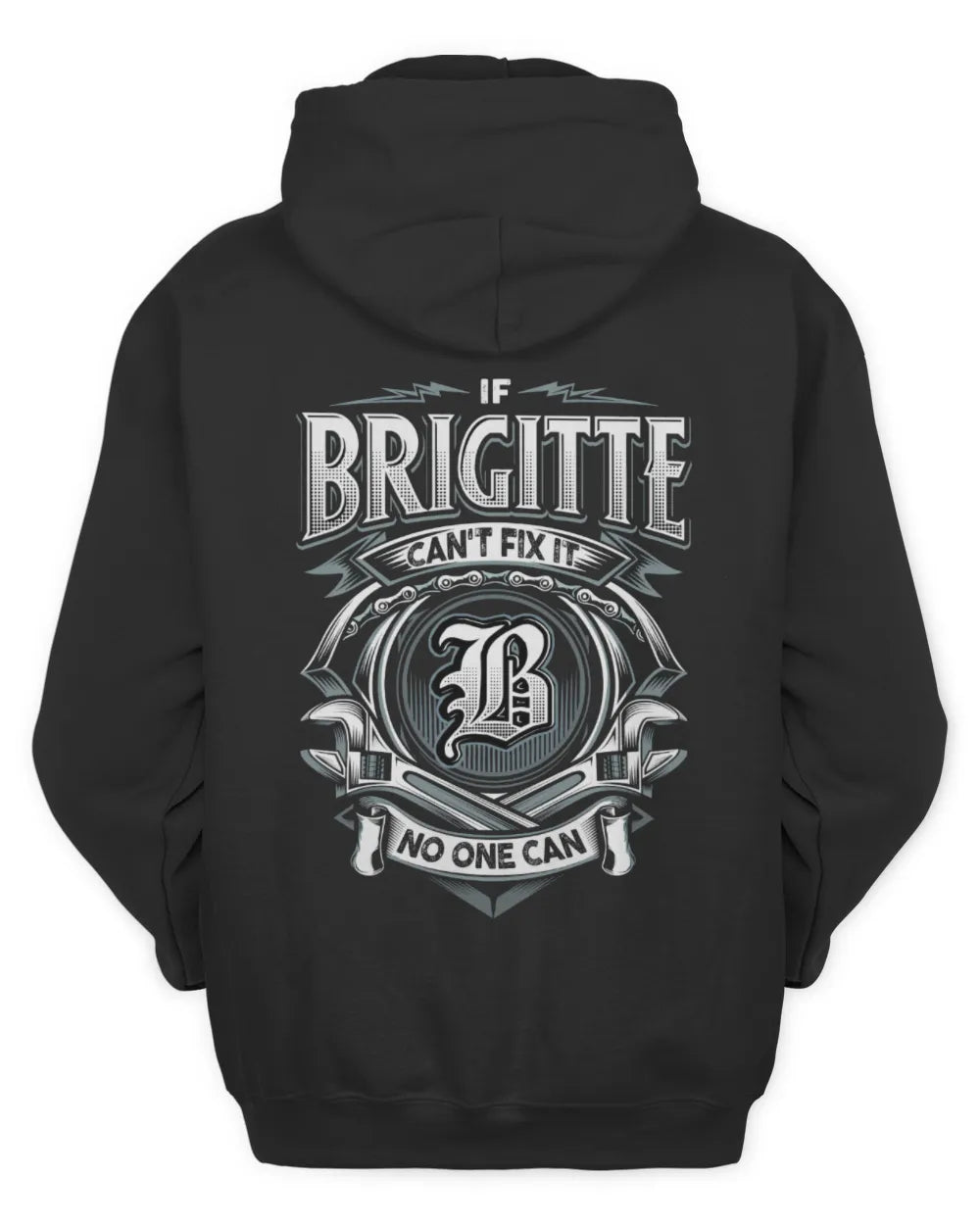 BRIGITTE AP81-K4-626 - Personalized Ahmed Quote Apparel “If Ahmed Can't Fix It, No One Can” - Unisex Hoodie - Black