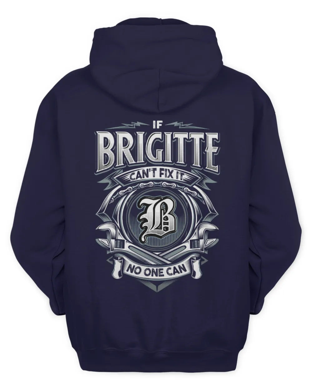 BRIGITTE AP81-K4-626 - Personalized Ahmed Quote Apparel “If Ahmed Can't Fix It, No One Can” - Unisex Hoodie - Navy