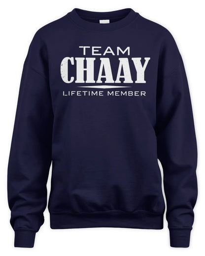 CHAAY BL62-K4-128 - Personalized “Team NAME Lifetime Member” - Unisex Sweatshirt - Navy