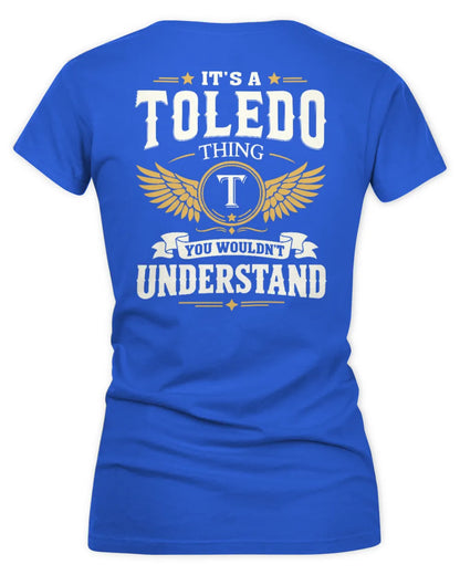 TOLEDO KT06-M008 It’s a [NAME] Thing – You Wouldn’t Understand | Personalized Vintage T-Shirt - Women's V-Neck T-Shirt - Royal
