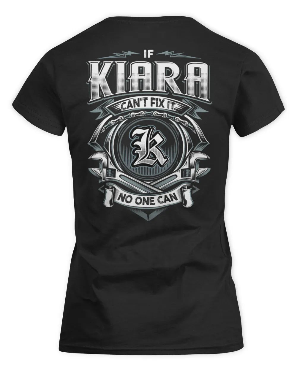 KIARA AP81-K4-626 - Personalized Ahmed Quote Apparel “If Ahmed Can't Fix It, No One Can” - Women's Standard T-Shirt - Black