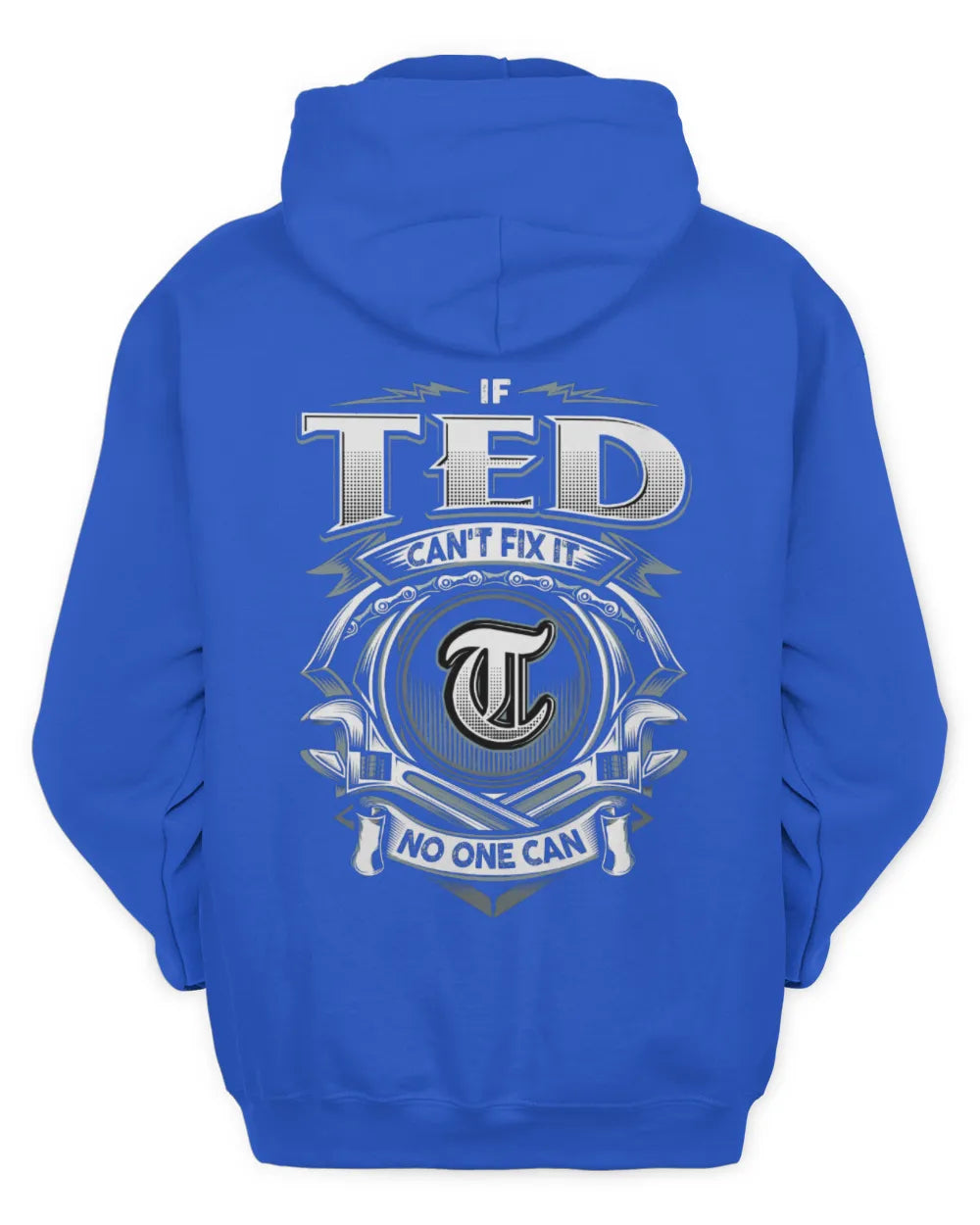 TED AP81-K4-626 - Personalized Ahmed Quote Apparel “If Ahmed Can't Fix It, No One Can” - Unisex Hoodie - Royal