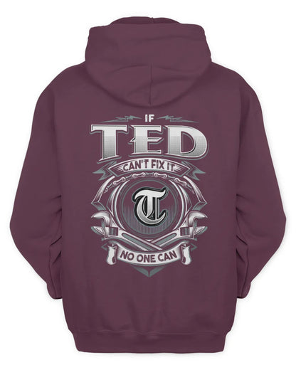 TED AP81-K4-626 - Personalized Ahmed Quote Apparel “If Ahmed Can't Fix It, No One Can” - Unisex Hoodie - Maroon