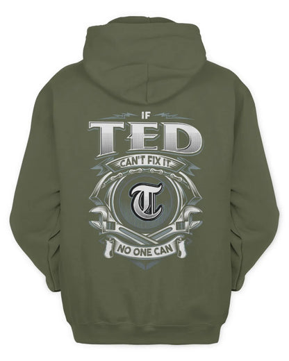 TED AP81-K4-626 - Personalized Ahmed Quote Apparel “If Ahmed Can't Fix It, No One Can” - Unisex Hoodie - Military Green
