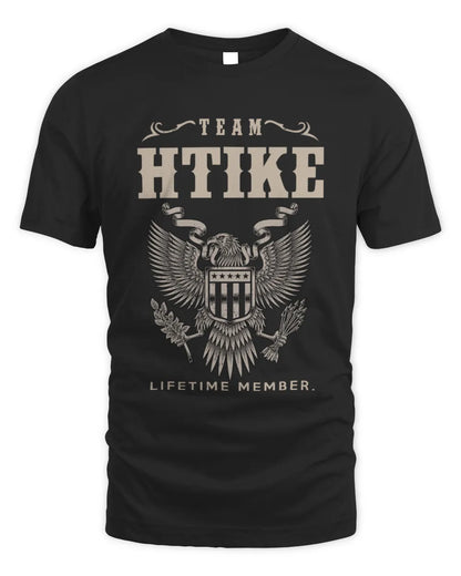 HTIKE TP06-K82 – Personalized Classic Style Apparel “Team NAME Lifetime Member” - Unisex Standard T-Shirt - Black