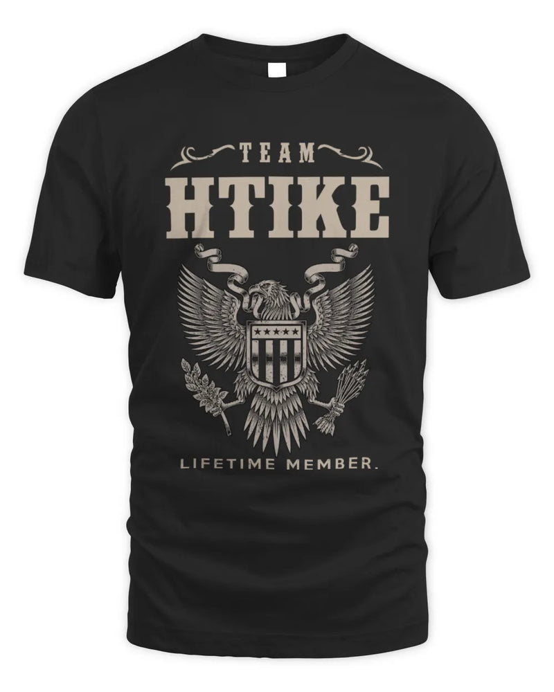 HTIKE TP06-K82 – Personalized Classic Style Apparel “Team NAME Lifetime Member” - Unisex Standard T-Shirt - Black