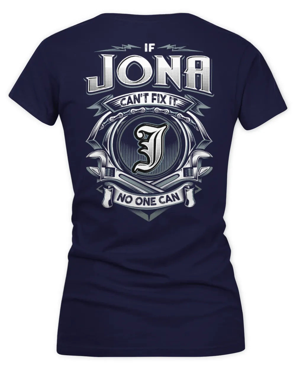 JONA AP81-K4-626 - Personalized Ahmed Quote Apparel “If Ahmed Can't Fix It, No One Can” - Women's V-Neck T-Shirt - Navy