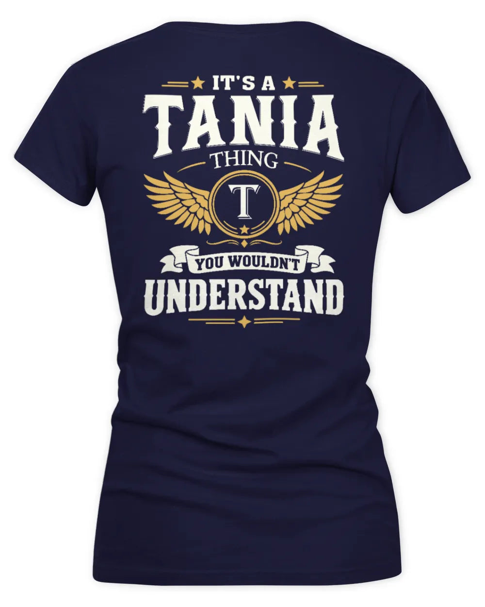 TANIA KT06-M008 It’s a [NAME] Thing – You Wouldn’t Understand | Personalized Vintage T-Shirt - Women's V-Neck T-Shirt - Navy