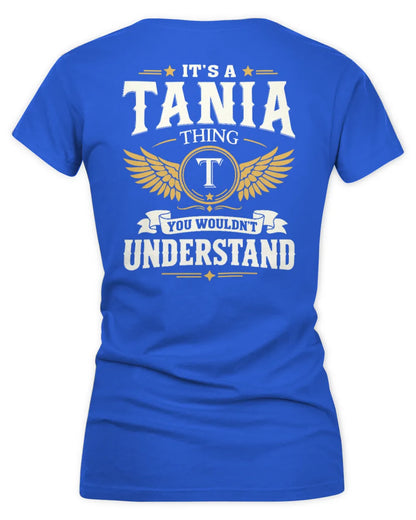 TANIA KT06-M008 It’s a [NAME] Thing – You Wouldn’t Understand | Personalized Vintage T-Shirt - Women's V-Neck T-Shirt - Royal