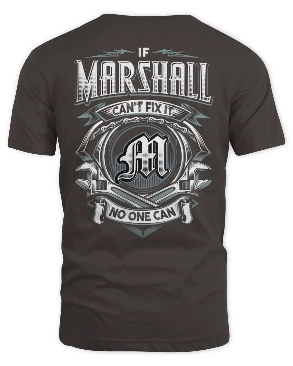 MARSHALL AP81-K4-626 - Personalized Ahmed Quote Apparel “If Ahmed Can't Fix It, No One Can” - Unisex Standard T-Shirt - Dark Chocolate