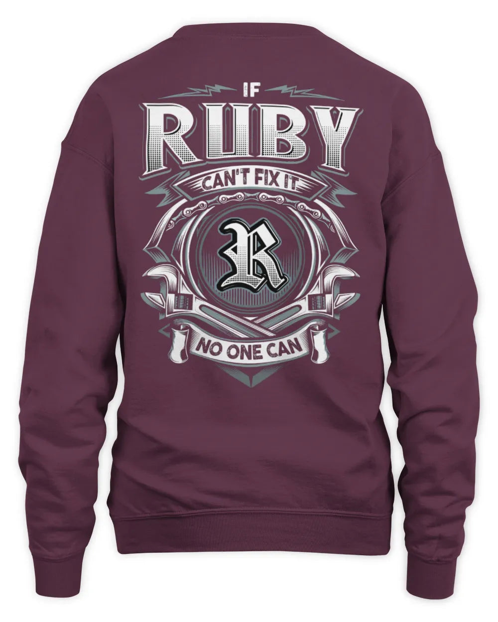 RUBY AP81-K4-626 - Personalized Ahmed Quote Apparel “If Ahmed Can't Fix It, No One Can” - Unisex Sweatshirt - Maroon