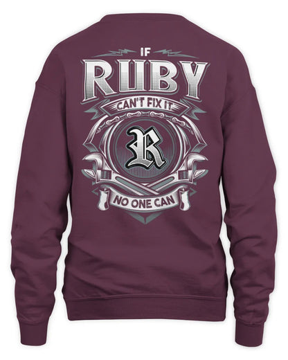 RUBY AP81-K4-626 - Personalized Ahmed Quote Apparel “If Ahmed Can't Fix It, No One Can” - Unisex Sweatshirt - Maroon