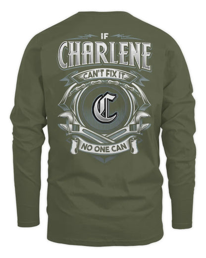 CHARLENE AP81-K4-626 - Personalized Ahmed Quote Apparel “If Ahmed Can't Fix It, No One Can” - Men's Long Sleeved T-Shirt - Military Green