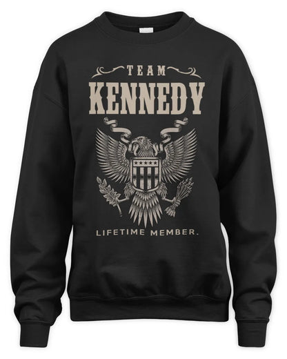 KENNEDY TP06-K82 – Personalized Classic Style Apparel “Team NAME Lifetime Member” - Unisex Sweatshirt - Black