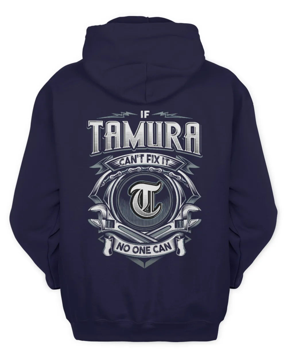 TAMURA AP81-K4-626 - Personalized Ahmed Quote Apparel “If Ahmed Can't Fix It, No One Can” - Unisex Hoodie - Navy