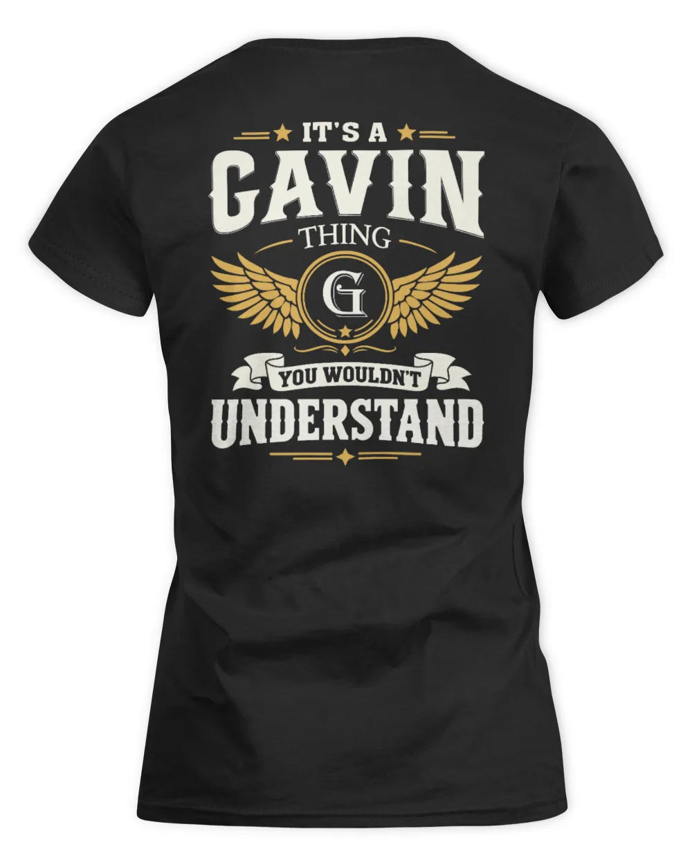 GAVIN KT06-M008 It’s a [NAME] Thing – You Wouldn’t Understand | Personalized Vintage T-Shirt - Women's Standard T-Shirt - Black