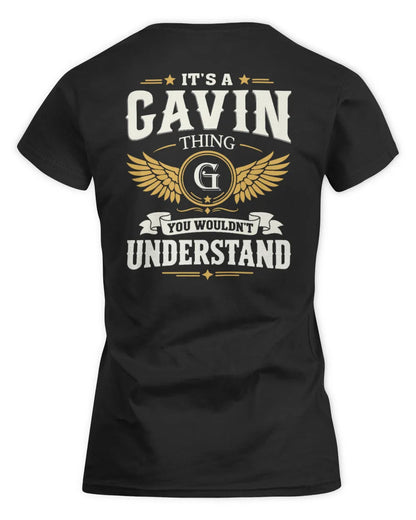 GAVIN KT06-M008 It’s a [NAME] Thing – You Wouldn’t Understand | Personalized Vintage T-Shirt - Women's Standard T-Shirt - Black