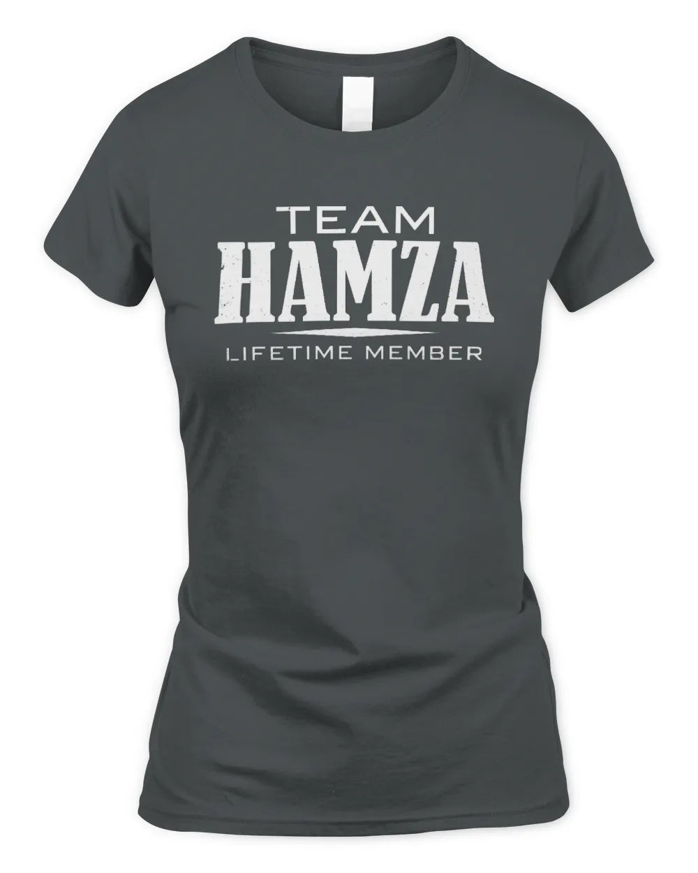 HAMZA BL62-K4-128 - Personalized “Team NAME Lifetime Member” - Women's Standard T-Shirt - Charcoal