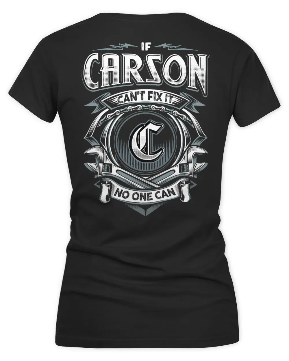 CARSON AP81-K4-626 - Personalized Ahmed Quote Apparel “If Ahmed Can't Fix It, No One Can” - Women's V-Neck T-Shirt - Black