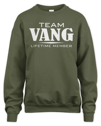 VANG BL62-K4-128 - Personalized “Team NAME Lifetime Member” - Unisex Sweatshirt - Military Green