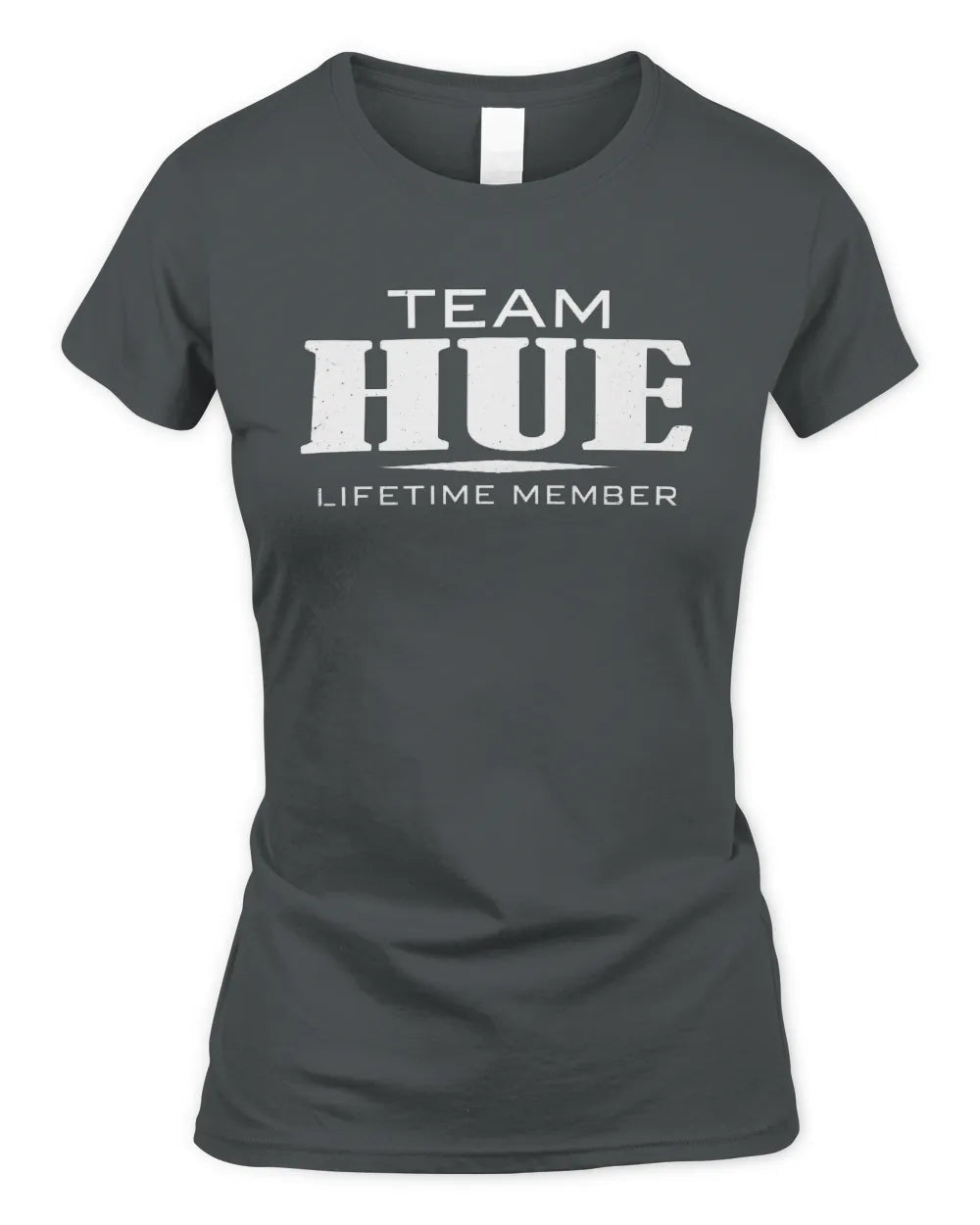 HUE BL62-K4-128 - Personalized “Team NAME Lifetime Member” - Women's Standard T-Shirt - Charcoal