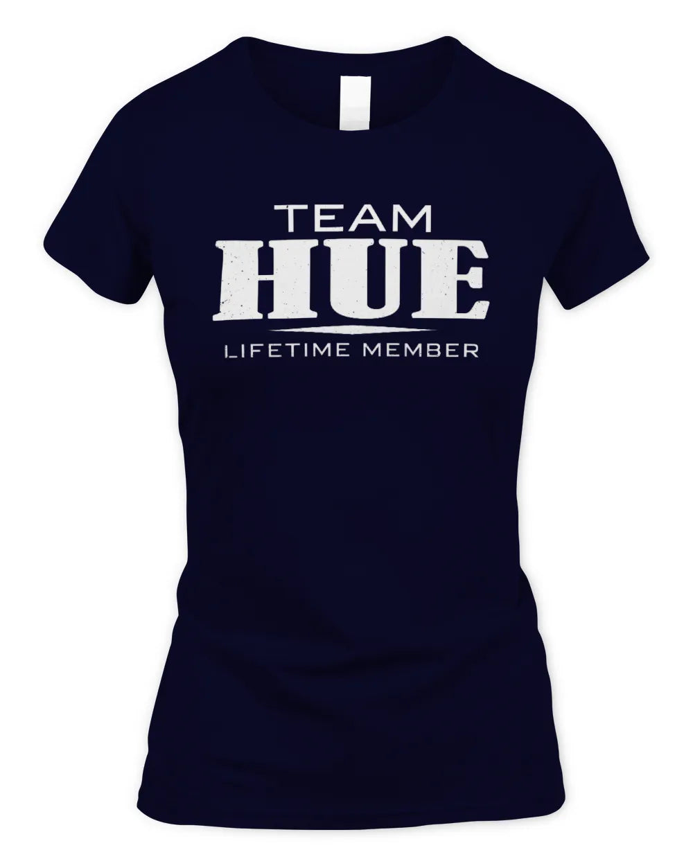 HUE BL62-K4-128 - Personalized “Team NAME Lifetime Member” - Women's Standard T-Shirt - Navy