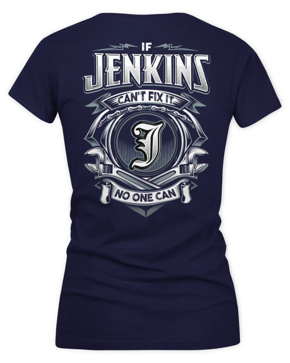 JENKINS AP81-K4-626 - Personalized Ahmed Quote Apparel “If Ahmed Can't Fix It, No One Can” - Women's V-Neck T-Shirt - Navy