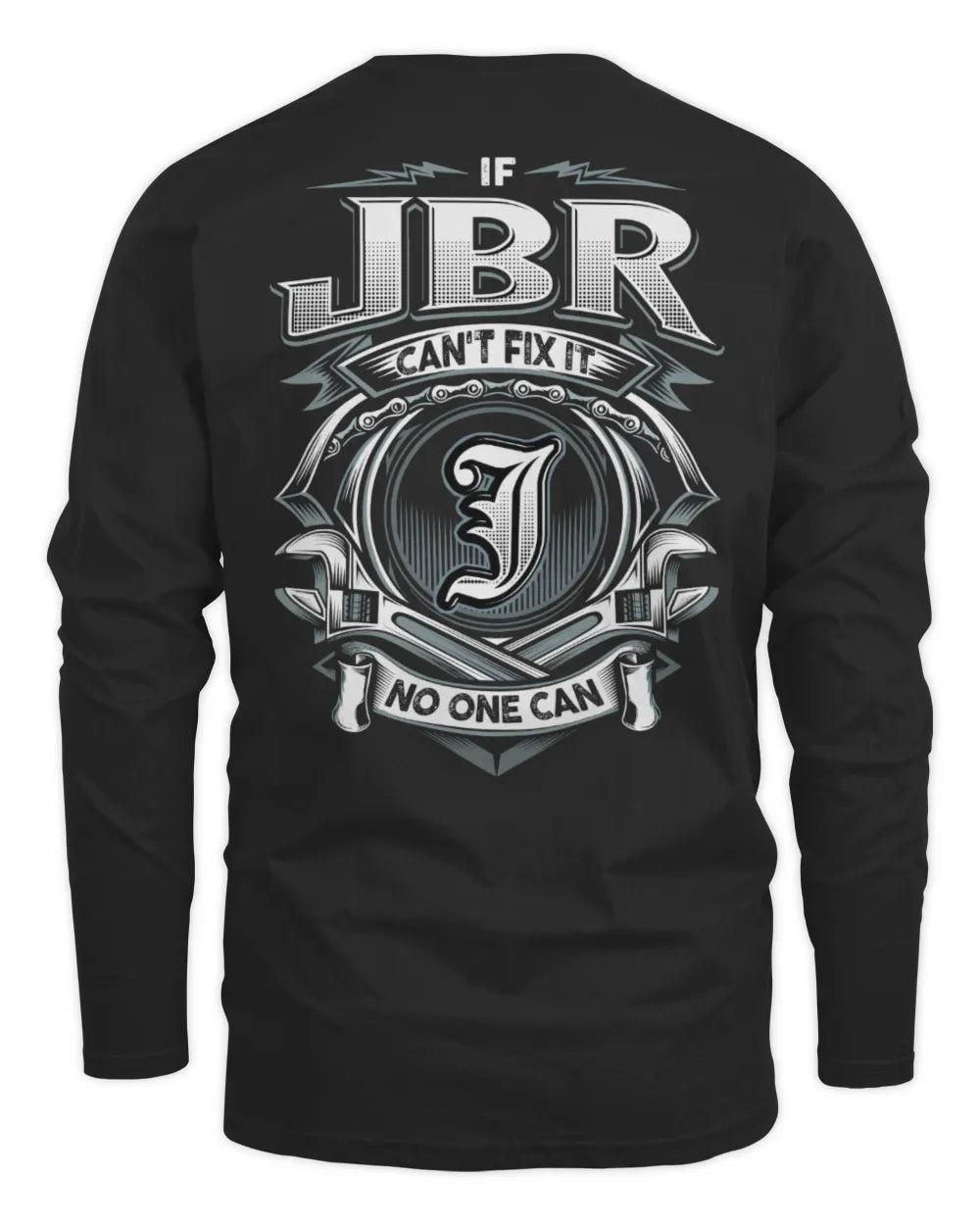 JBR AP81-K4-626 - Personalized Ahmed Quote Apparel “If Ahmed Can't Fix It, No One Can” - Men's Long Sleeved T-Shirt - Black
