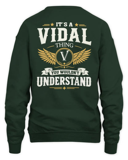 VIDAL KT06-M008 It’s a [NAME] Thing – You Wouldn’t Understand | Personalized Vintage T-Shirt - Unisex Sweatshirt - Forest Green