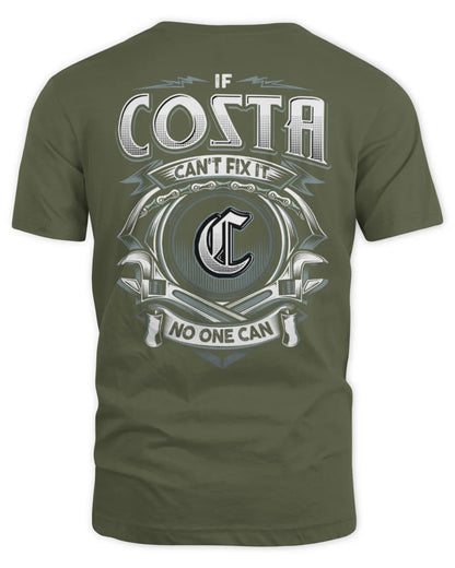 COSTA AP81-K4-626 - Personalized Ahmed Quote Apparel “If Ahmed Can't Fix It, No One Can” - Unisex Standard T-Shirt - Military Green