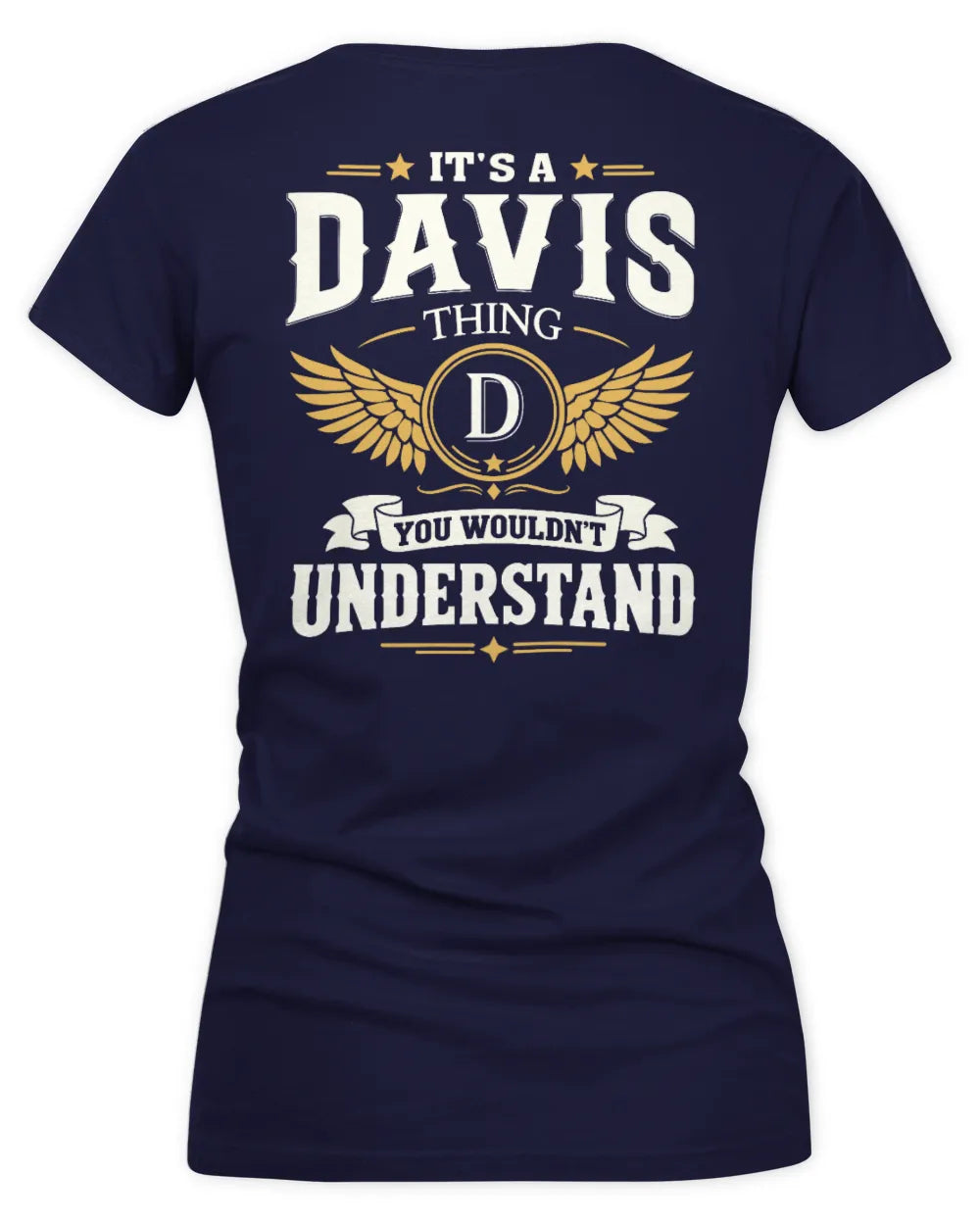 DAVIS KT06-M008 It’s a [NAME] Thing – You Wouldn’t Understand | Personalized Vintage T-Shirt - Women's V-Neck T-Shirt - Navy