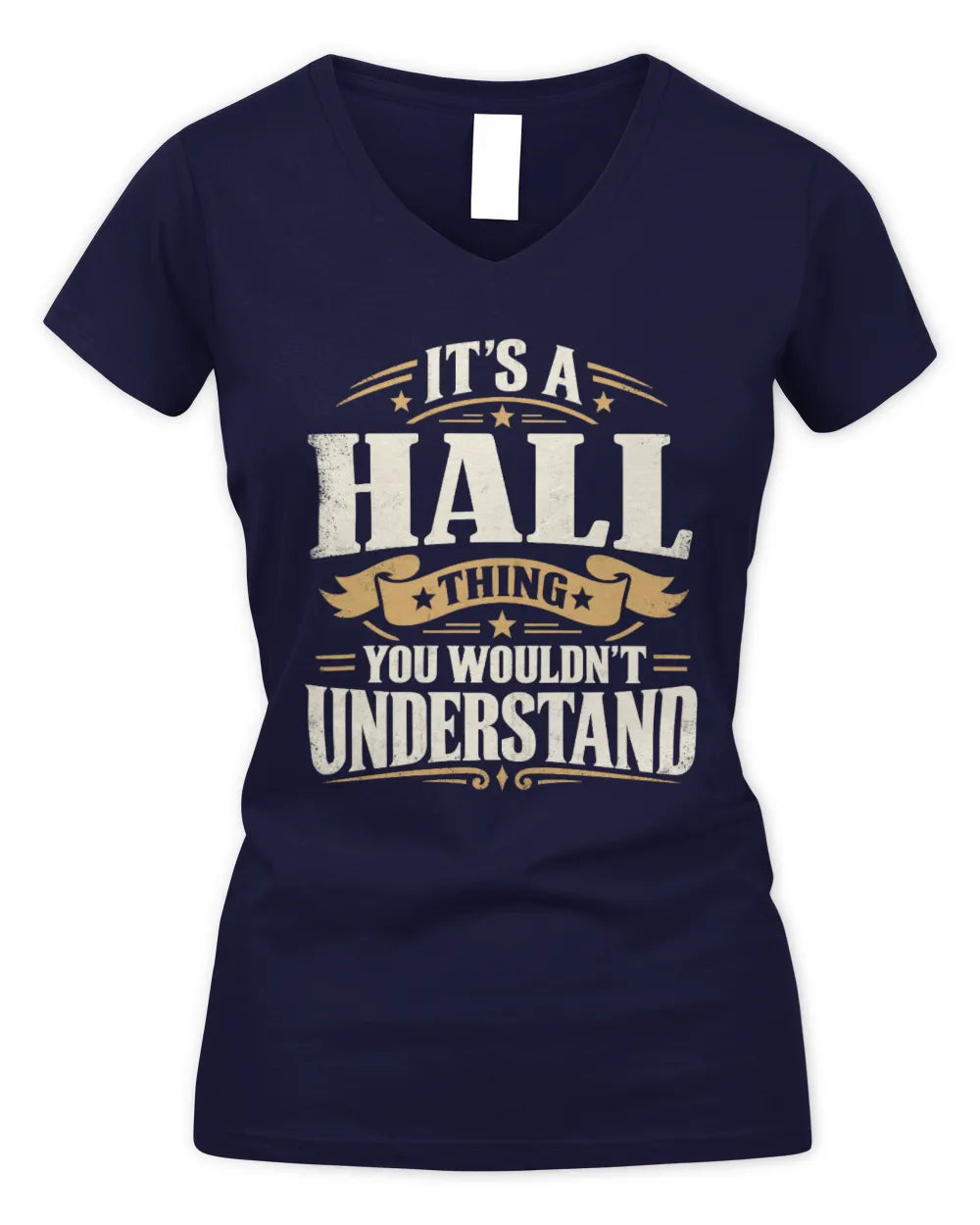 HALL P08 TH51 - Personalized “It’s a/an [NAME] Thing – You Wouldn’t Understand” Shirt - Women's V-Neck T-Shirt - Navy