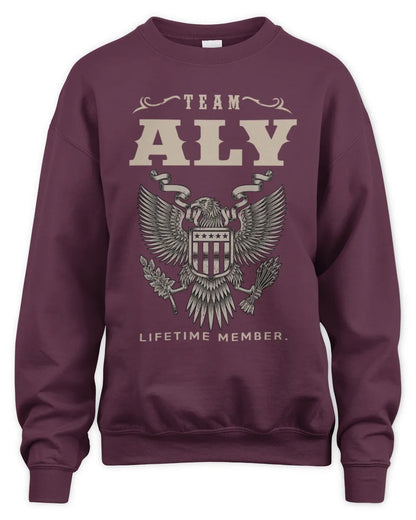 ALY TP06-K82 – Personalized Classic Style Apparel “Team NAME Lifetime Member” - Unisex Sweatshirt - Maroon
