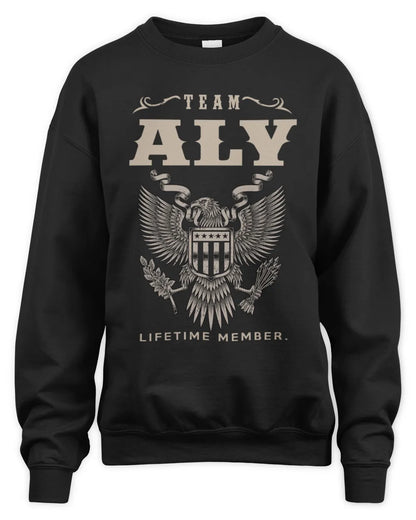 ALY TP06-K82 – Personalized Classic Style Apparel “Team NAME Lifetime Member” - Unisex Sweatshirt - Black