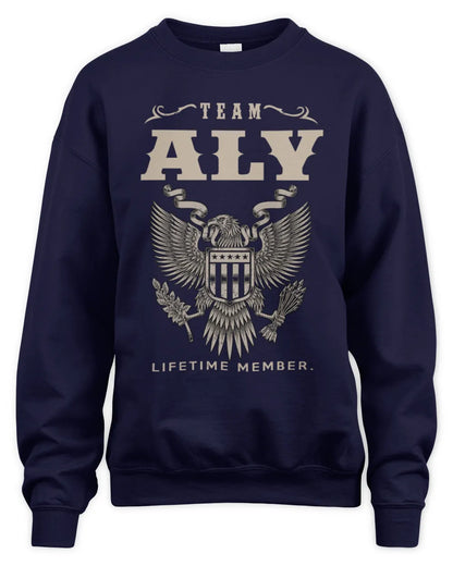 ALY TP06-K82 – Personalized Classic Style Apparel “Team NAME Lifetime Member” - Unisex Sweatshirt - Navy