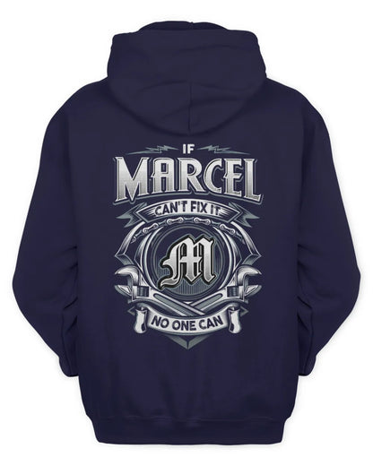 MARCEL AP81-K4-626 - Personalized Ahmed Quote Apparel “If Ahmed Can't Fix It, No One Can” - Unisex Hoodie - Navy