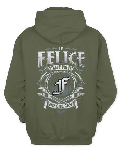 FELICE AP81-K4-626 - Personalized Ahmed Quote Apparel “If Ahmed Can't Fix It, No One Can” - Unisex Hoodie - Military Green