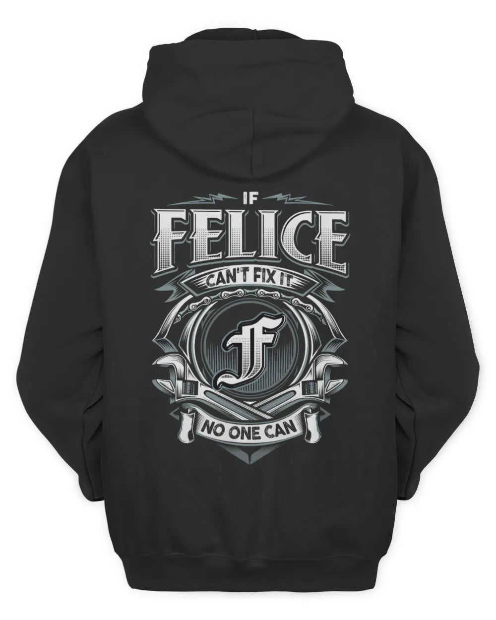 FELICE AP81-K4-626 - Personalized Ahmed Quote Apparel “If Ahmed Can't Fix It, No One Can” - Unisex Hoodie - Black