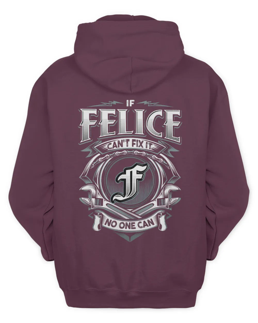 FELICE AP81-K4-626 - Personalized Ahmed Quote Apparel “If Ahmed Can't Fix It, No One Can” - Unisex Hoodie - Maroon