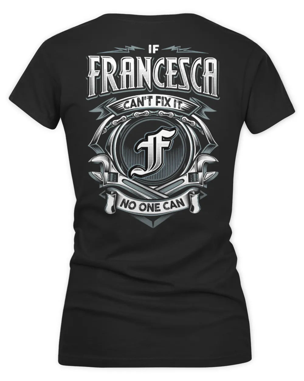 FRANCESCA AP81-K4-626 - Personalized Ahmed Quote Apparel “If Ahmed Can't Fix It, No One Can” - Women's V-Neck T-Shirt - Black