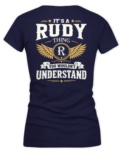 RUDY KT06-M008 It’s a [NAME] Thing – You Wouldn’t Understand | Personalized Vintage T-Shirt - Women's V-Neck T-Shirt - Navy