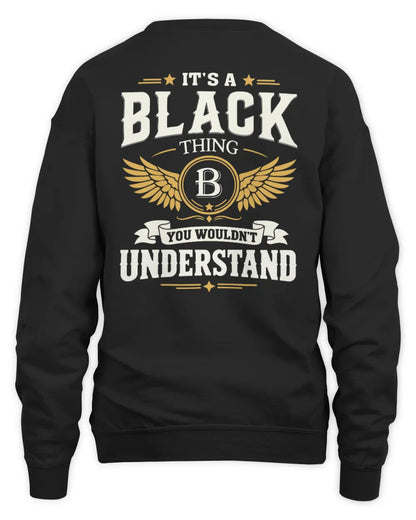 BLACK KT06-M008 It’s a [NAME] Thing – You Wouldn’t Understand | Personalized Vintage T-Shirt - Unisex Sweatshirt - Black